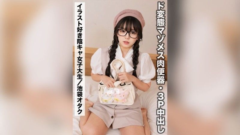 SAKA-012 Rio（2OO/B罩杯）【愛好畫插畫的安靜宅男女大OO】變態受虐狂女肉小便池/3P【嘗試在SNS上與〇〇女OO聯繫！ ]