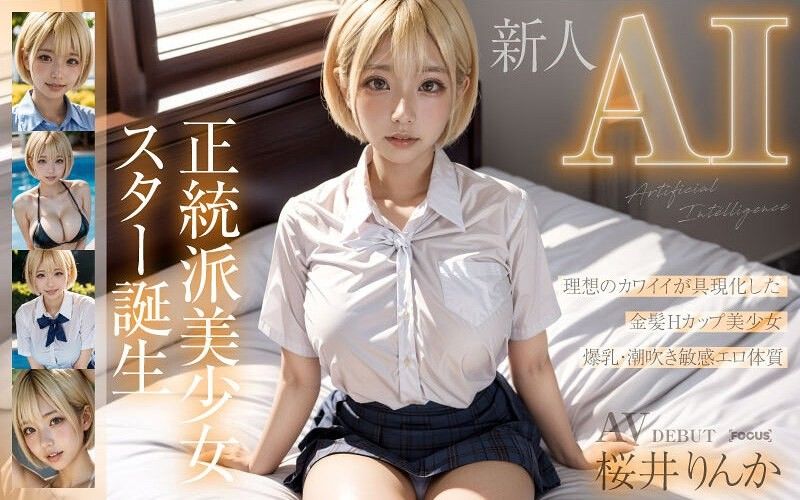 AIFOCS-002 【新人AI】正統派美OO明星誕生 金髮H罩杯 櫻井玲花